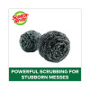 Metal Scrubbing Pads, 2.25 X 2.75, Silver, 3/Pack, 8 Packs/Carton