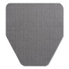 Komodo Urinal Mat, Shield-Shaped, Gray Smooth Surface, 18" x 20", 6/Carton