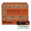 100% Pure Coffee, Kona Blend, 1.5 Oz Pack, 42 Packs/Carton