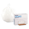Low-Density Waste Can Liners, 16 Gal, 0.4 Mil, 24" x 32", White, Perforated Roll, 25 Bags/Roll, 20 Rolls/Carton