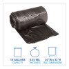 Low-Density Waste Can Liners, 16 Gal, 0.35 Mil, 24" x 32", Black, Perforated Roll, 50 Bags/Roll, 10 Rolls/Carton