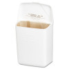 Wall Mount Sanitary Napkin Receptacle-Ppc, 1 Gal, Ppc Plastic, White