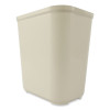 Fiberglass Wastebasket, 7 Gal, Fiberglass, Beige