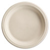 Paperpro Naturals Molded Fiber Dinnerware, Round Plates, 8.75" Dia, White, 125/Pack, 4 Packs/Carton