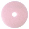 Ultra High-Speed Eraser Floor Burnishing Pad 3600, 24" Diameter, Pink, 5/Carton