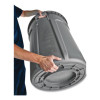 Vented Round Brute Container, 10 Gal, Plastic, Gray
