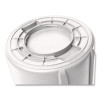 Vented Round Brute Container, 10 Gal, Plastic, White