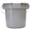 Brute Round Utility Pail, 14 Qt, Plastic, Gray, 12" Diameter