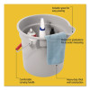Brute Round Utility Pail, 14 Qt, Plastic, Gray, 12" Diameter