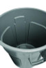 Vented Round Brute Container, 20 Gal, Plastic, Gray