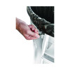 Vented Round Brute Container, 20 Gal, Plastic, White
