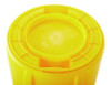 Vented Round Brute Container, 20 Gal, Plastic, Yellow