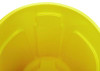 Vented Round Brute Container, 20 Gal, Plastic, Yellow