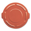 Brute Self-Draining Flat Top Lids For 32 Gal Round Brute Containers, 22.25" Diameter, Red