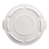 Brute Self-Draining Flat Top Lids For 32 Gal Round Brute Containers, 22.25" Diameter, White