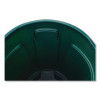 Vented Round Brute Container, 32 Gal, Plastic, Dark Green
