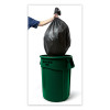 Vented Round Brute Container, 32 Gal, Plastic, Dark Green