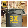 Vented Round Brute Container, 32 Gal, Plastic, Dark Green