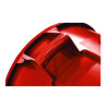 Vented Round Brute Container, 32 Gal, Plastic, Red