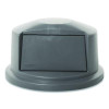 Brute Dome Top Swing Door Lid For 32 Gal Waste Containers, 22.75" Diameter x 12.25h, Gray