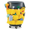 Brute Caddy Bag, 12 Compartments, 20" Diameter, Yellow