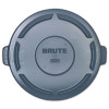 Brute Self-Draining Flat Top Lids, 24.5" Diameter x 1.5h, Gray