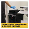 Swing Top Lid For Slim Jim Waste Containers, 11.38w x 20.5d x 5h, Black