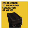 Swing Top Lid For Slim Jim Waste Containers, 11.38w x 20.5d x 5h, Black