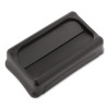 Swing Top Lid For Slim Jim Waste Containers, 11.38w x 20.5d x 5h, Black