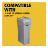 Swing Lid For Slim Jim Waste Container, Gray