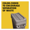 Swing Lid For Slim Jim Waste Container, Gray