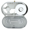 Stainless Steel Two-Roll Jumbo Toilet Tissue Dispenser, 20.81 x 5.31 x 11.38, Satin-Finish Stainless Steel