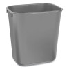 Deskside Plastic Wastebasket, 3.5 Gal, Plastic,  Black