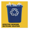 Deskside Recycling Container, Small, 13.63 Qt, Plastic, Blue