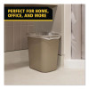 Deskside Plastic Wastebasket, 7 Gal, Plastic, Beige