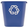 Deskside Recycling Container, Medium, 28.13 Qt, Plastic, Blue