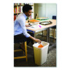Deskside Plastic Wastebasket, 10.25 Gal, Plastic, Beige