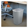 Deskside Plastic Wastebasket, 10.25 Gal, Plastic, Gray