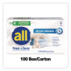Free Clear Vend Pack Dryer Sheets, Fragrance Free, 2 Sheets/Box, 100 Box/Carton
