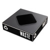 Public Square Recycling Container Lid, Square Opening, 15.25w x 15.25d x 2h, Black