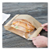 Dubl View Sandwich Bags, 9.5" x 5.75" x 2.75", Natural Brown/Clear, 500/Carton