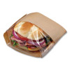 Dubl View Sandwich Bags, 9.5" x 5.75" x 2.75", Natural Brown/Clear, 500/Carton