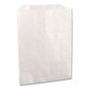 Grease-Resistant Single-Serve Bags, 6" x 0.75" x 6.5", White, 2,000/Carton