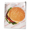 Foil Single-Serve Bags, Hamburger Labeling, 6" x 0.75" x 6.5", Silver/Red, 1,000/Carton