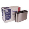 Xpress Countertop Towel Dispenser, 12.68 X 4.56 X 7.92, Stainless Steel/Black