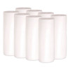 Low-Density Waste Can Liners, 30 Gal, 0.6 Mil, 30" x 36", White, Perforated Roll, 25 Bags/Roll, 8 Rolls/Carton