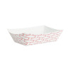 Paper Food Baskets, 2.5 Lb Capacity, Red/White, 500/Carton
