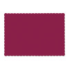 Placemats, Smooth Surface, Scalloped Edges, 13.5" x 9.5", Burgundy, 1,000/Carton