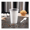 Single-Sided Poly Paper Hot Cups, 16 Oz, White, 50/Sleeve, 20 Sleeves/Carton
