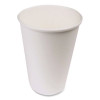 Single-Sided Poly Paper Hot Cups, 16 Oz, White, 50/Sleeve, 20 Sleeves/Carton